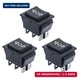mxuteuk 3pcs DC12V Momentary Rocker Switch 6 Pin 3 Position DPDT Reverse Polarit