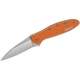 Kershaw Leek, Orange Pocket Knife (1660OR), 3&rdquo; Bead-Blasted High-Performance San