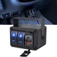 	Nilight 2 Gang Rocker Switch Box 12V SPST ON Off Switch PD Type C and QC 3.0...