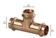 Viega ProPress 77477 2" Copper Tee Press Fitting 2 in P x P x P Plumbing HVAC