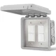 Infratech Dual Surface Mount Duplex Switch With Weatherproof Cover 14-4325