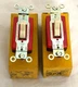 2 New Old Stock HUBBELL 1221-I IVORY A.C. Toggle Switch 20A 120-277V Single Pole