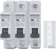 Chtaixi 3 Pack 1 Pole AC Miniature Circuit Breaker, 32 Amp 120V/240V DIN Grey 