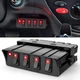 Nilight 4 Gang Rocker Switch Box Panel 12V 24V Waterproof Automotive Switches