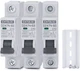 CHTAIXI 3 Pack 1 Pole Miniature Circuit Breaker, 10 Amp 120V/240V AC DIN Grey 