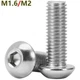 M1.6 M2 304 Stainless Steel Button Head Socket Cap Screws Allen Hex Drive Bolts