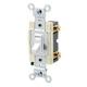 1PC Leviton 54521-2W 1-Pole Switch, Framed Toggle, 20A, 120/277V, White, Si