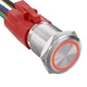 APIELE 16mm Latching Push Button Switch 12V On Off Stainless Steel with LED A...