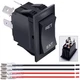weideer Power Jack Momentary Switch Reverse Polarity Rocker Switch DC Motor C...
