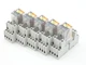 5x ABB CR-M230AC4 1SVR405613R3000 Plug In Relay + CR-M4SS Relay Socket -used-