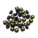 mxuteuk 30pcs Self-Lock Micro Push Button Bent Pin with Hole, Yellow 