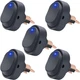 Twidec/5Pcs LED Lighted Rocker Switch Toggle 12V 30A SPST 3 Pin On-Off blue 