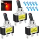 Twidec/3Pcs Rocker Lighted Toggle Switch 30A 12V DC SPST On/Off 3Pin Car Automot
