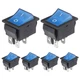VEXUNGA 6pcs KCD4 Lighted Rocker Switch 20A 125V AC 16A 250V Blue Light...