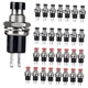 Clyxgs Momentary Push Button Switch，SPST Normal Closed Switch 2 NC Black+red-30