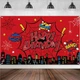 Red Spider Happy Birthday Banner Backdrop Decorations, Red Spider Wed Photo B...