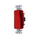 HUBBELL DS120R Wall Switch,Red,20A;Back;Side,SnglPole 49YL57