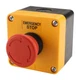BAOMAIN Emergency Stop Switch with Enclosure, 660V 10A Red Mushroom Push 