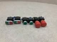Lot of 6 Eaton Push Buttons E-Stopx2 Start/Stop-On/Offx2 Green Buttonx2 M22-CK20