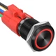 apiele 16mm latching push button switch 12v dc on off black shell with led angel