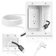 Naerza InWall TV Cable Management Kit, TwoHole Recessed Outlet & 9ft Cord