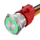 APIELE 10 Amp 22mm Momentary Push Button Switch 12V Angel Eye LED Green