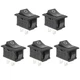 Qteatak 5Pcs On/off Boat Rocker Switch 5Pcs 2 Pin 2 Position Snap 12V 