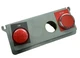 Telemecanique Z-BV3 Red Illuminated Indicator Light with Stop Push Button & Trim