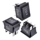 APIELE 3Pcs 3 Position Rocker Toggle Switch 6 Pin AC 125V/10A 250V/16A ON-Off...