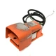 Linemaster 936-SWHC4 Atlas Foot Switch Orange Full Guard Cast AL w/ Cut Cord