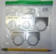 *NEW* (LOT OF 5) SIEMENS 52NL16 "EMERG. STOP" 30mm ALUMINUM LEGEND PLATES (378)