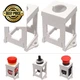Taiss 2pcs Push Button Switch DIN Rail Mounting Bracket for Pushbuttons White 
