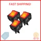 DaierTek 30A 250V KCD2 KCD4 Rocker Switch DPST 4 Pin Red Lighted 120V Rocker