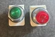 Lot of 2 Schneider Electric 9001KM35 Pilot Light Modules  Red & Green Lenses 