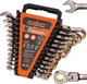 12-Piece Flex-Head Ratcheting Wrench Set | 1/4" to 7/8" Combination Tools