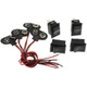 LBTODH 4SETS On/Off Mini Rocker Switchs AC 6A 250V 2 Pin with 9V Black 