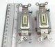 Hubbell Lot of 2 Ind Grade Locking Toggle Switch, Key, 20A, 120/277V, HBL1223LI