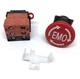1PC A22E-M-03-EMO A22EM03EMO 1PCS Omron Emergency Stop Switch Black Red Button