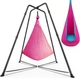 Swing Stand with Sensory Swing, Swing Frame with Pod Swing, X-Shaped Swing Set,