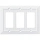 Franklin Brass W35274-PW-C White Classic Beadboard Triple Rocker Wall Plate