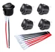 Daiertek UL Listed on off round Rocker Switches SPST 20Mm Mini 12 Volt DC Mini C