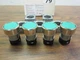 3SB3 501-0AA41 (4) Siemens Illuminated Push Buttons with (5) holders