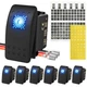 DaierTek Marine Boat Rocker Switch 12V, Lighted Blue LED Waterproof Rocker Sw...