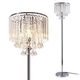 beaysyty Modern Elegance Crystal Floor Lamp, On/Off Foot Switch, Crystal & Gl...