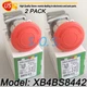 2PCS New Emergency Stop Button For Schneider XB4BS8442 XB4-BS8442 Red Head &Oslash;40