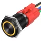 APIELE 16mm Momentary Black Push Button Shell, Shell-Yellow