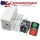New Schneider XB4BW73731B5 GreenRed Double Headed Push Button Industrial Switch