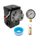 Kacarber Air Compressor Pressure Switch 145-175 PSI 4 Port 26A w/ Gauge & Valve