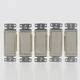 Hubbell Light Almond Decorator Rocker Wall Light Switches Single Pole 15A 5-Pack