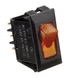 RV DESIGNER BLACK W/AMBER ROCKER SWITCH 10 A ILLUMINATED ON/OFF  SPST  CUTOUT .5